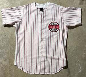 Wilson US Open 2006 New York Official Pinstripe Baseball Jersey Jaeger 12 Size L